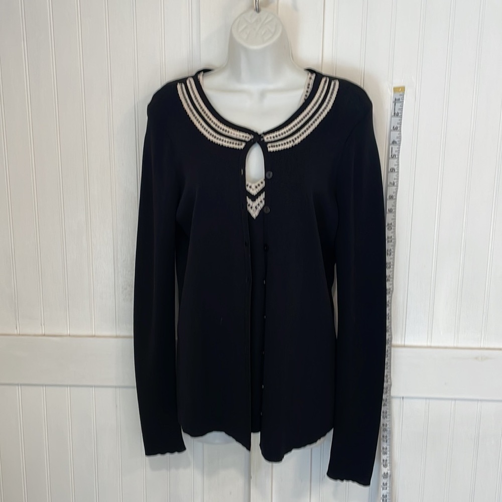 Margaret Francis gorgeous black sweater set size M.